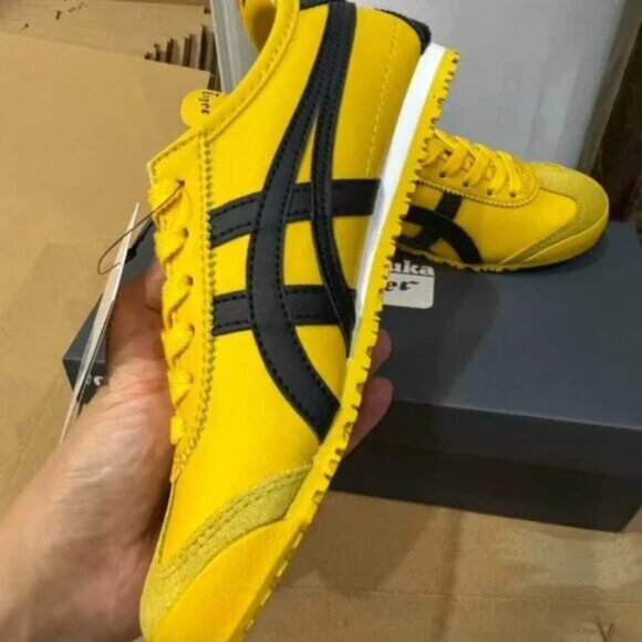Onitsuka Tiger By Asics Mexico 66 Yellow Black Sneakers - Picture 2 of 6
